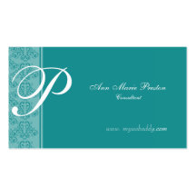 Monogrammed Classic Elegant Consultant card Business Card Template