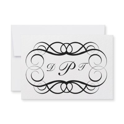 Monogrammed Corporate NOTE Invitation