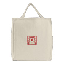 Monogrammed Embroidered Tote Bag