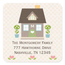 Monogrammed Home Address Stickers