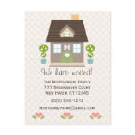 Monogrammed Home Moving Announcement Postcard