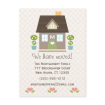 Monogrammed Home Moving Announcement Postcard