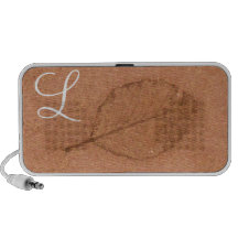 Monogrammed Leaf Fossil PC Speakers