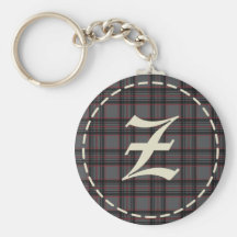 Monogrammed Letter Z  Keychain