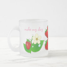 Monogrammed Strawberry Fruit Shake Smoothie Blend Coffee Mug