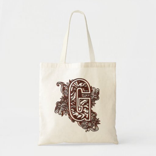 MONOGRAMMED TOTE LETTER G CANVAS BAG