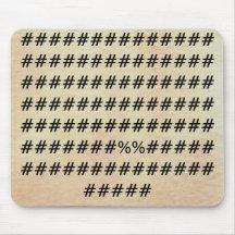 Monograms Symbols The World With Only Words Mousepad