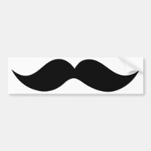 Monsieur Moustache Bumper Sticker