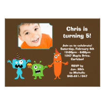 Monster Birthday Party Invitation