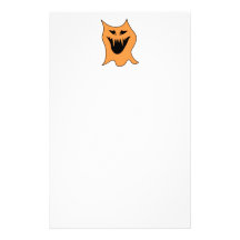 Monster. Black and Orange. Customized Stationery