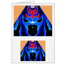 MONSTER Blue Ink : Tin Sheet Cutout Cartoon Greeting Cards