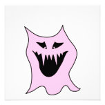 Monster Cartoon, Black and Pink. Personalised Invitations