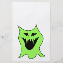 Monster Cartoon. Green and Black. Flyer Design