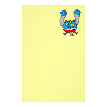 monster cartoon stationery design