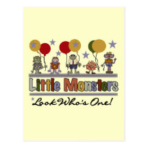 Monster First Birthday T shirts and Gifts Postcard