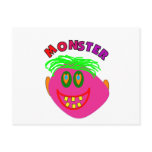 Monster Kids Gifts "Adorable Pink Monster Art" postcards