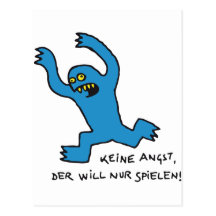 Monster Postkarte