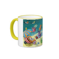 Monster Summer Time on the Beach mugs
