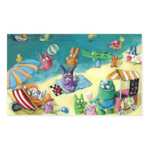 Monster Summer Time on the Beach stickers