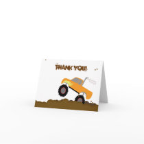 Monster Truck Birthday Folded Thank you note Cards