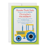 Monster truck Birthday Party for boys invitations