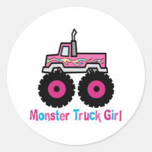 Monster Truck Round Sticker