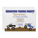 MONSTER TRUCKS 5x7 Birthday Invitations