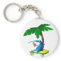 Monster under Palm Tree keychains