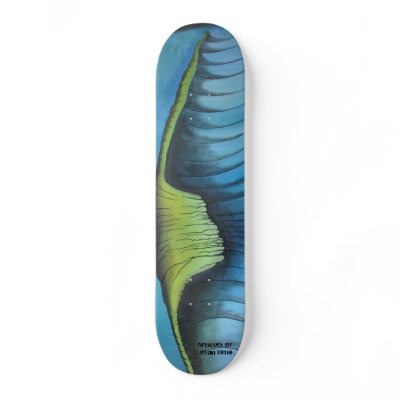 "Monster Wave" by Ryan Sims Skate Deck by ryansimstheartist