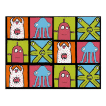 monsters b, monsters b, monsters b, monsters b post card