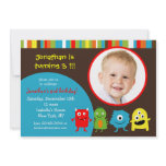 Monsters Birthday Party Invitaitons with Photo invitations