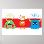 Monsters Trick-or-Treat Poster posters