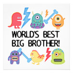 Monsters World's Best Big Brother Invitations