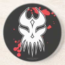 MonsterSkull with blood splats Beverage Coasters