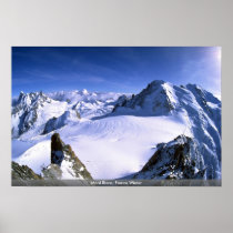 Mont Blanc, France Winter Print
