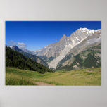 mont Blanc from Ferret valley, Italy Print