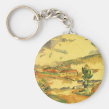 Mont Sainte Victoire by Cezanne, Vintage Fine Art Key Chain