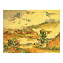 Mont Sainte Victoire by Cezanne, Vintage Fine Art Post Card