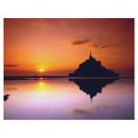 Mont St. Michel at sunset, Normandy, France flyers