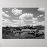Montana Farm in Black & White posters