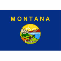 Montana Flag Keychain Cut Out