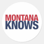 Montana Knows Round Sticker
