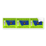Montana Zombie Hunting Permit bumper stickers