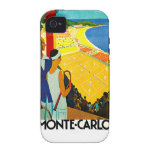 Monte Carlo Vintage Travel Poster iPhone 4 Cover