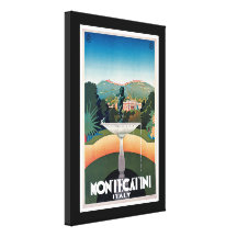 Montecatini, Italy Vintage Travel Poster Canvas Print