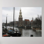 Montelbaanstoren (Montelbaan Tower) Amsterdam Art Poster