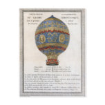 Montgolfier Brothers 1783 Hot Air Balloon Flight postcards