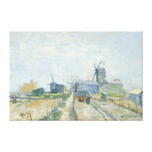 Montmartre: windmills and allotments gallery wrap canvas
