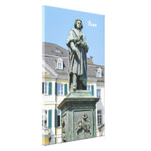 Monument of Ludwig van Beethoven in Bonn Stretched Canvas Print