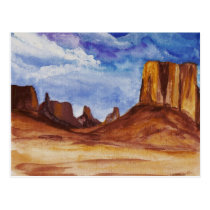 Monument Valley in watercolor postcards